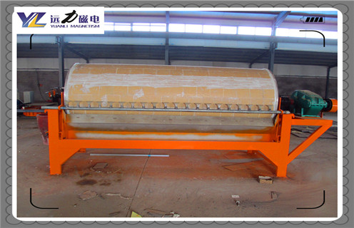 磁選機，順流式磁選機，順流式磁選機工作原理圖