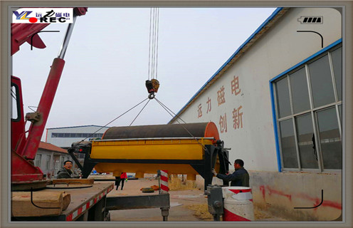 永磁筒式磁選機，雲南永磁筒式磁選機廠家_91香蕉视频污在线雲南永磁筒式磁選機廠家的結構磁場分布圖